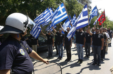 Aufmarsch griechischer Neofaschisten in Thessaloniki (28. Juni 2...
