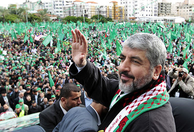 Chaled Meschaal bei der Hamas-Jubiläumsfeier am Samstag im ... Chaled Meschaal bei der Hamas-Jubiläumsfeier am Samstag im ...