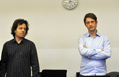 Thomas Datt und Arndt Ginzel am Montag in Dresden