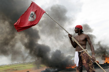 Brasilia, 21. November: Demonstration landloser Bauern Brasilia, 21. November: Demonstration landloser Bauern