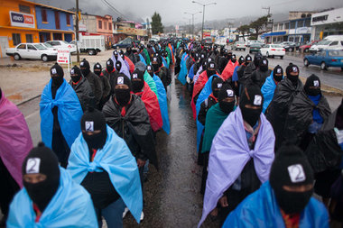 Zapatistischer Schweigemarsch am 21. Dezember in San Crist&oacut...