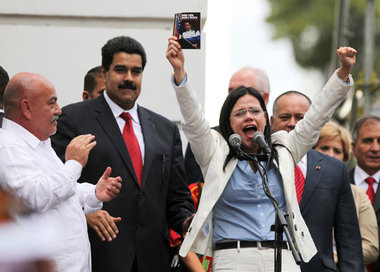 Darío Vivas, Vizepräsident Nicolás Maduro, Bl... Darío Vivas, Vizepräsident Nicolás Maduro, Bl...
