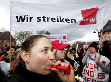 Besch&auml;ftigte des &ouml;ffentlichen Dienstes am 5. M&auml;rz...
