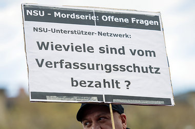 Demonstration in Berlin zum Gedenken an die Opfer der neofaschis...