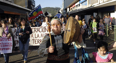 Demonstration der Mapuche am vergangenen Donnerstag in Temuco zu...