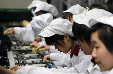 Billigproduktion, wie hier bei Foxconn in China, gilt nicht mehr...