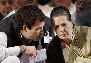 Rahul Gandhi auf der Klausurtagung der Kongre&szlig;partei am Wo...