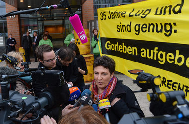 Anja Piel, Spitzenkandidatin der Gr&uuml;nen bei der nieders&aum...