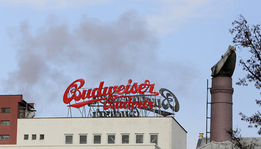 Die Budweiser Brauerei im tschechischen Budejovice Die Budweiser Brauerei im tschechischen Budejovice