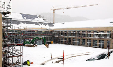 Baustelle der Privatschule von Groz-Beckert in Albstadt, 6. Febr...