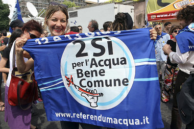 Referendum gegen Wasserprivatisierung im Juni 2011 in Italien