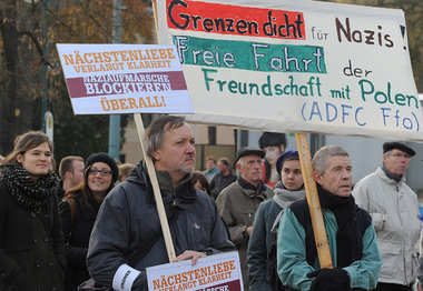 Antifademonstration mit polnischen und deutsche Teilnehmern, 10.... Antifademonstration mit polnischen und deutsche Teilnehmern, 10....