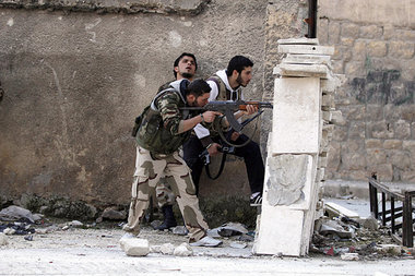 Aufst&auml;ndische am 2. M&auml;rz in Aleppo