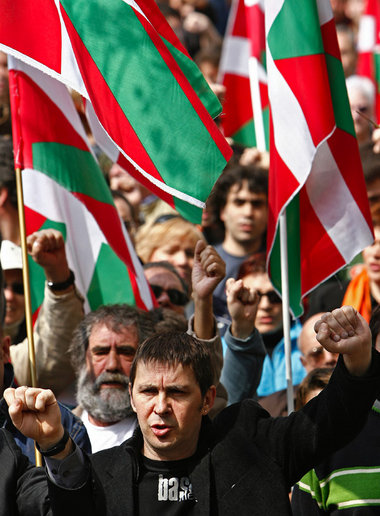 Arnaldo Otegi auf einer Demonstration in Donostia (San Sebastian