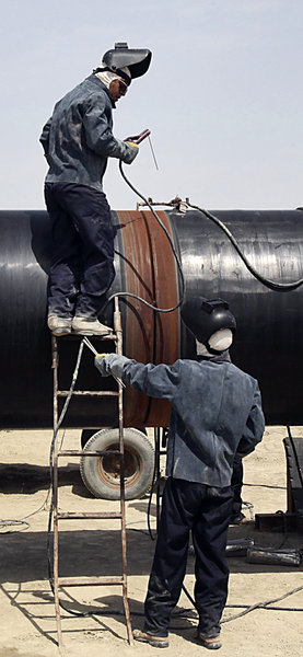 Pipelinebau im Iran