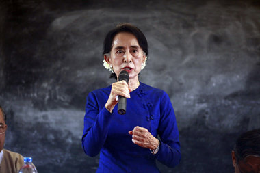 Aung San Suu Kyi wurde als Chefin der Nationalen Liga f&uuml;r D...