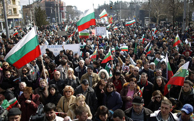 Massenproteste trotz R&uuml;cktritt der Regierung (Sofia, 3. M&a...