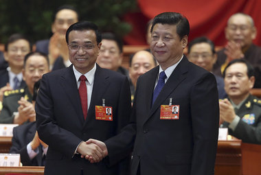 Neues F&uuml;hrungduo in Peking: Premier Li Keqiang (l.) und Pr&...