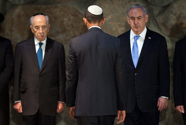 Israels Präsident Shimon Peres (l.), Premier Benjamin Netan... Israels Präsident Shimon Peres (l.), Premier Benjamin Netan...