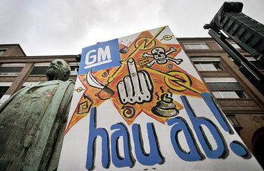 Gegen bef&uuml;rchtete Werkschlie&szlig;ungen: Protest von Besch...