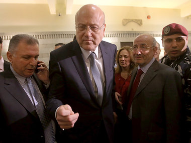 Ministerpr&auml;sident Mikati (Mitte) soll bis zur Bildung einer...