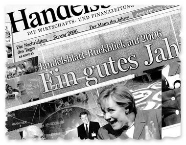 Die Kanzlerin frohlockt, Josef Ackermann strahlt, das Handelsbla... Die Kanzlerin frohlockt, Josef Ackermann strahlt, das Handelsbla...