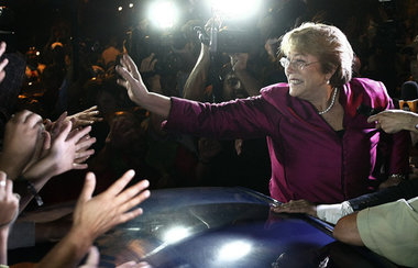 Empfangen wie ein Rockstar: Michelle Bachelet am vergangenen Mit... Empfangen wie ein Rockstar: Michelle Bachelet am vergangenen Mit...