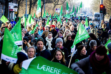 Lehrerdemonstration am vergangenen Dienstag vor dem Sitz des d&a...