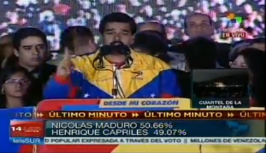 Nicolás Maduro, gewählter Präsident Venezuelas