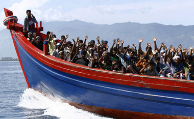 Diese Fl&uuml;chtlinge aus Myanmar wollten nach Australien. Sie ...