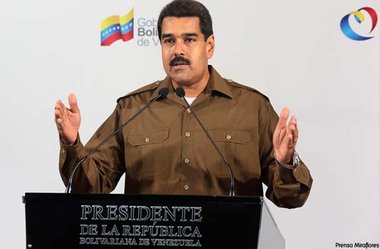 Präsident Maduro während der Ansprache