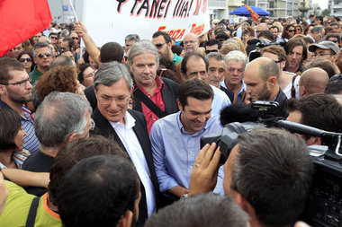 Nein zum Merkel-Diktat: Linke-Chef Bernd Riexinger und der SYRIZ...