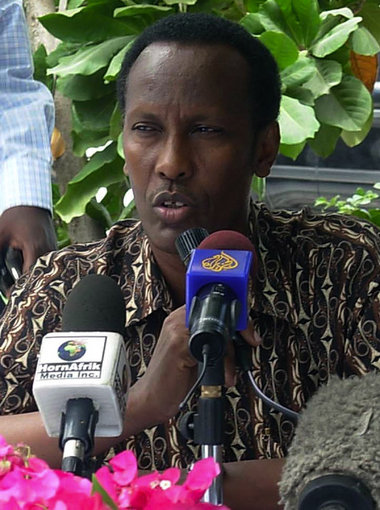 Für Okkupation: Ministerpräsident Ghedi am Dienstag in Mogadisch... Für Okkupation: Ministerpräsident Ghedi am Dienstag in Mogadisch...