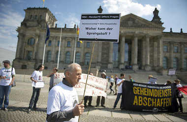 Am vergangenen Montag in Berlin: Kundgebung antirassistischer un