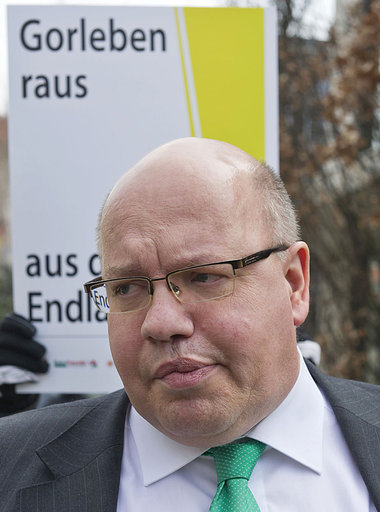 Umweltminister Peter Altmaier (CDU) am 9. April vor der nieders&...