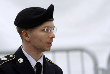 Bradley Manning bei einer Anh&ouml;rung am vergangenen Dienstag