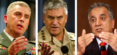 Sollen neuen Kriegern weichen: General Abizaid, General Casey un...