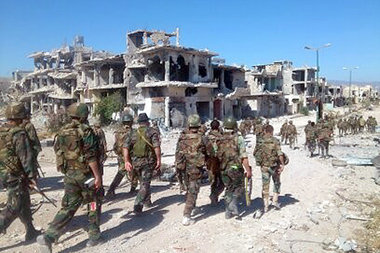 Befreit nach der Zerst&ouml;rung&nbsp;&ndash; syrische Truppen i...