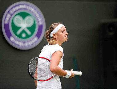Gro&szlig;es Gl&uuml;ck gehabt: Petra Kvitova im &raquo;Match de...