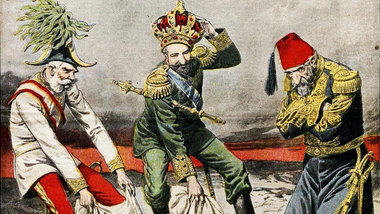 Die damaligen Gewinner Österreich-Ungarn (l.) und Bulgarien... Die damaligen Gewinner Österreich-Ungarn (l.) und Bulgarien...