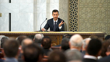 Der Generalsekret&auml;r der Baath-Partei, Baschar Al-Assad, bei...