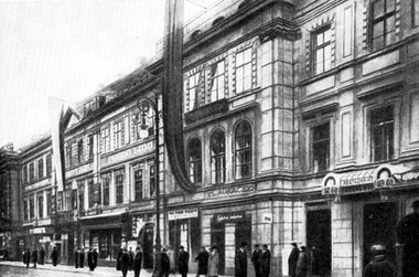Das Tagungsgebäude der 6. Gesamtrussischen Konferenz der SDAPR i...