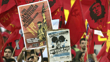 Argentinische Delegierte bei der Eröffnung der 16. Weltfestspiel...