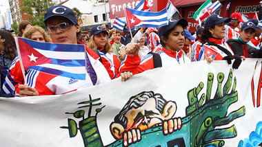 Demonstration gegen die von den USA geplante Amerikanische Freih...