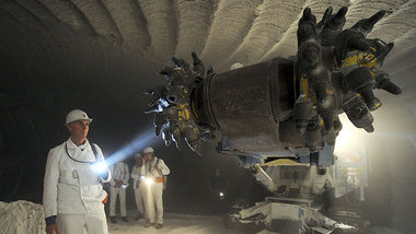 Probebohrung in der Asse im Dezember 2012