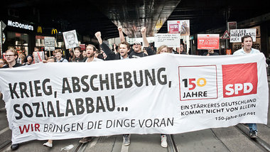 Zur offiziellen Jubelfeier der Sozialdemokraten zum 150. Parteig...