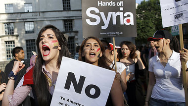 Protest gegen den geplanten US-Militärschlag gegen Syrien a... Protest gegen den geplanten US-Militärschlag gegen Syrien a...