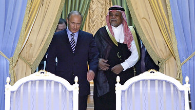 Wladimir Putin und der saudische Geheimdienstchef Prinz Bandar h...