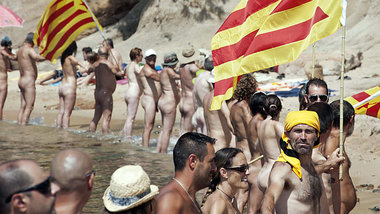 FKK-Demonstration am 4. August in Girona f&uuml;r die Losl&ouml;...