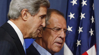 Die Au&szlig;enminister der USA und Ru&szlig;lands, John Kerry (...